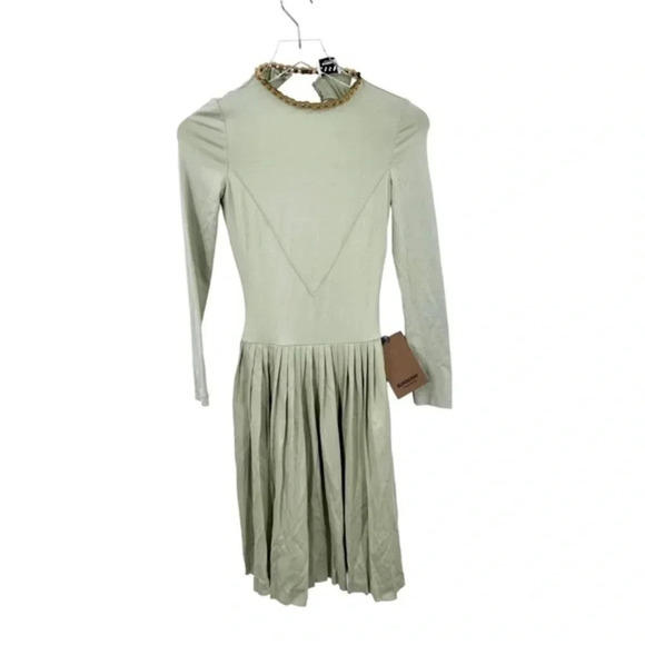 Burberry Open Back Chain Stretch Crepe Dress B636 - Picture 4 of 9